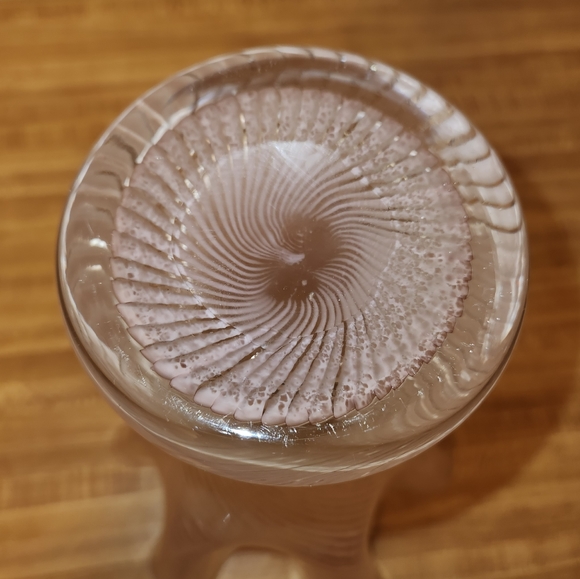 VTG Fratelli Toso Murano Art Glass Pink Blush Vase - Picture 6 of 8